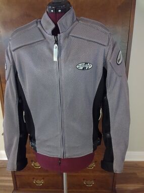 Joe Rocket Men’s Gray Mesh Motorcycle Jacket